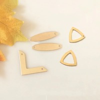 11.1mm Triangle Goutte Pendentifs 14K Or Rempli Géométrique Charme Connecteurs pour DIY Collier Bracelet Boucles D'oreilles Fabrication de Bijoux