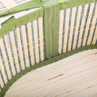 Panier de rangement ovale en bambou portable en gros d'usine emballage de boîte-cadeau pliant créatif