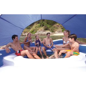 Cabaña flotante inflable barra flotante isla <span class=keywords><strong>plataforma</strong></span> con tienda inflable salón de agua - Product Image 1