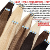 2026 siap kirim 2 #   Ekstensi Rambut Lurus 100% Rambut Manusia Asli Asal India 20pcs 50g Per Pak