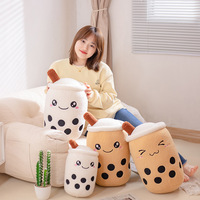 Personnalisé mignon doux thé à bulles thé au lait porte-clés peluche PP coton remplissage perle tasse