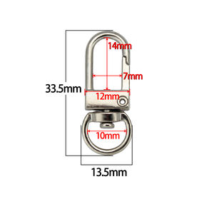Accessoires Boucles pour chiens en alliage de zinc Boucles à crochet Boucles à saisir Boule de <span class=keywords><strong>fourrure</strong></span> Porte-clés Connecteurs en métal Mousqueton pivotant Porte-clés - Product Image 3