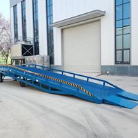 Rampe mobile de chantier à hauteur réglable, plateforme de chargement hydraulique, rampe de conteneur mobile pour chariot élévateur