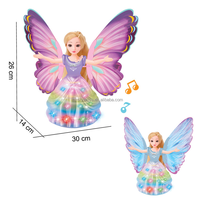 Muñeca Princesa para Niñas, Juguete Musical Eléctrico con Pilas, Alas de Mariposa de Hada que Bailan, Juguetes con Luces para Niñas