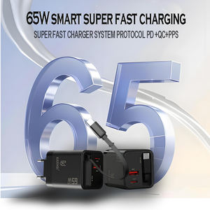 Los productos que se venden mejor 65W Smart Super Fast Charger Protocol Rugged Durable Ranura de almacenamiento para ahorrar espacio Control de temperatura inteligente - Product Image 5