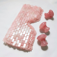 DIY Gems Natural Sleep Anti Aging Facial Rose Quartz Stone Jade Eye Mask