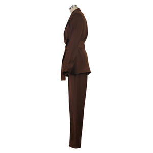 Setelan Blazer lengan panjang wanita, Blazer bisnis kantor kasual dan celana, Set 2 potong - Product Image 5
