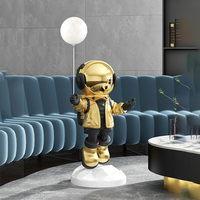 Lampe Astronaute Modèle Grand Sculpture en Résine Homme Spatial Ballon LED Bluetooth Décoration Chambre Enfant