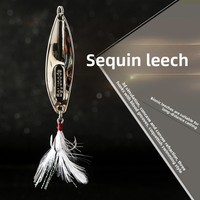 Leurre métallique à paillettes pour la pêche au bar en eau douce avec hameçons – Vente en gros