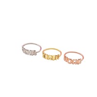 Haomi CE Nouvelle Collection Été DIY Lettre Bulle 3D Anneau en Laiton – Luxe Léger Unisexe Style Instagram Cadeau pour Couples