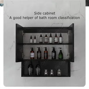 Manufacturer 5 Star Hotel Hot Sale Bathroom Vainty Solid Wood Marble Bathroom Cabinet