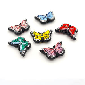 Cadena de chupete sin BPA, accesorios de juguete para masticar, cuentas sueltas de mariposa, cuentas focales de silicona para hacer bolígrafos, novedad - Product Image 1