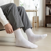 Chaussettes mi-mollet en coton personnalisées pour hommes et femmes, sans couture, respirantes, vente en gros