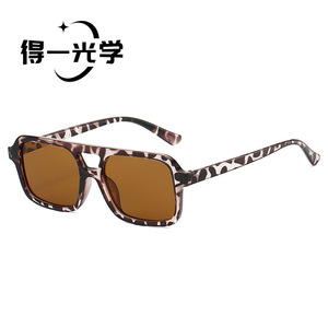 Square Oversized <b>Sunglasses</b> Black Frame Orange Lens UV400 Protection Unisex Outdoor Use - Product Image 5