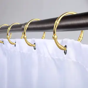 Dusch vorhang Haken Ringe Metall Double Glide Dusch haken für Badezimmer Dusch stangen Vorhänge Vorhang Ösenring