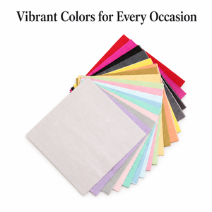 Serviettes de cocktail jetables en pâte de bois vierge 2 plis imprimées colorées pour les fêtes - Product Image 2