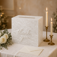 Boîte à cartes de mariage en acrylique personnalisable, boîte à souvenirs moderne en forme de cube, boîte à cartes et à cadeaux pour les fêtes de mariage et la décoration