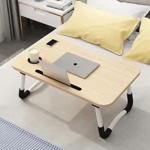 home decoration Laptop Stand Desk Portable Study Computer Desk With Cup Holder Foldable Lazy Laptop Table For Bed With Drawer