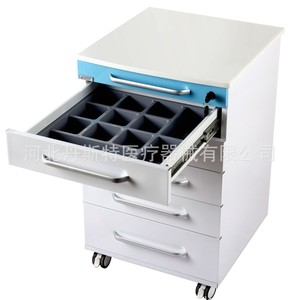 Armoire d'hôpital à 5 tiroirs en métal mobile avec serrure pour usage médical - Product Image 2