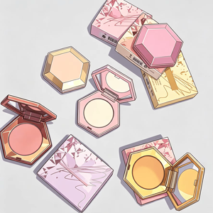 Factory wholesale high-demand, skin-friendly, and three-dimensional effect 8g powder <b>compact</b> - Product Image 1