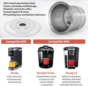 Recargable Universal para Cafeteras <span class=keywords><strong>Keurig</strong></span> <span class=keywords><strong>2.0</strong></span> y 1.0 de una Sola Taza, Filtro <span class=keywords><strong>Keurig</strong></span> Reutilizable, K Cup, K-cups, Filtro Reutilizable - Product Image 4