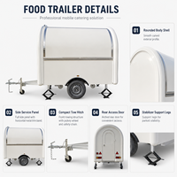 Remorque de cuisine mobile multifonctionnelle en acier inoxydable sur mesure avec équipement de cuisine complet pour diverses entreprises de restauration