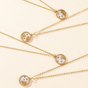 1 Stück 12 <span class=keywords><strong>Sternzeichen</strong></span> Anhänger-Halskette, Personalisierter Astrologie-Charm-Schmuck für Frauen, Ideal für den Täglichen Arbeitsweg - Product Image 4