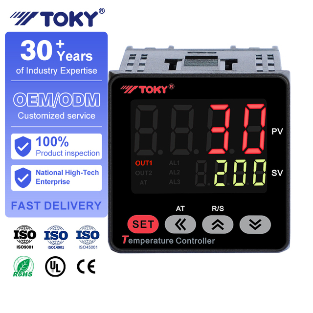 Factory Price Intelligent Digital Display Thermostat PID Algorithm Controlled Temperature Controller