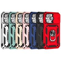 Coque de téléphone portable 2025 avec protection coulissante pour appareil photo, pare-chocs en TPU et PC pour iPhone 14 13 12 15 16 17 Pro Max Plus