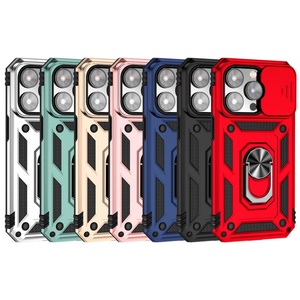 Funda Protectora para Teléfono Móvil con Cámara Deslizante y Protección Trasera de TPU y PC para iPhone 14 13 12 15 16 17 Pro Max Plus, 2025 - Product Image 1