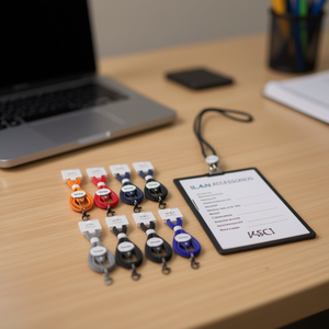 Lanyard Ilan Hector 45 cm con gancio per porta badge identificativo, set da 8 pezzi - Product Image 3