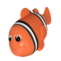 Termometer ikan Robot interaktif, mainan berenang dengan tampilan suhu LED, pengisian daya USB, tahan air, desain aman