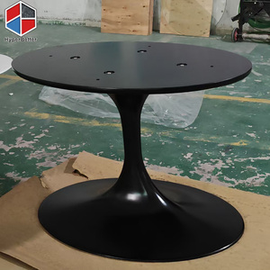Dessus <span class=keywords><strong>de</strong></span> <span class=keywords><strong>table</strong></span> en <span class=keywords><strong>bois</strong></span> <span class=keywords><strong>massif</strong></span> <span class=keywords><strong>Pied</strong></span> tulipe noir brillant <span class=keywords><strong>Table</strong></span> à manger tulipe ovale 48x84" - Product Image 2