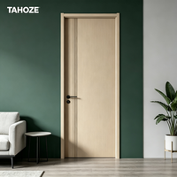 Porte intérieure en bois écologique sans peinture, surface en panneau de fibres de bambou, pour écoles, hôpitaux, bureaux et bâtiments