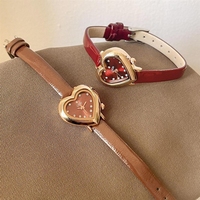 Montre iChumu pour femme en forme de cœur, cadeau confessionnel, bracelet en cuir de niche avec petit cadran, étanche, nouveau modèle 2025