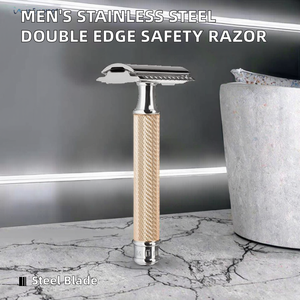 Private Label <b>Men's</b> Stainless Steel Twin Blade Safety Razor Slip-Resistant <b>Bikini</b> Use - Product Image 2
