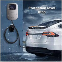 Vente en gros 11kw Chargeur 32A Type 2 Boîtier mural électrique Station de charge Ev Écran de charge de véhicule électrique 220V Phase WiFi APP
