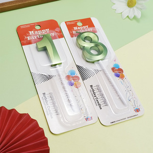 <span class=keywords><strong>Vela</strong></span> al por mayor número 0-9 velas de cumpleaños <span class=keywords><strong>vela</strong></span> verde <span class=keywords><strong>18</strong></span> números de cumpleaños Regalos de fiesta para adultos - Product Image 2