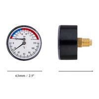 Thermo-manomètre combiné 63MM 2 en 1 haute température d'eau et jauge de pression d'huile pour voitures Hvac Manom