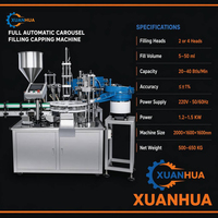 Machine de bouchage rotative automatique XUANHUA pour flacons en verre de 5 à 50 ml, haute précision, pour shampoing, gel, vernis à ongles, eau pure, poudre