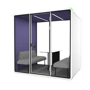 Office Pod Sound Isolation 4 Person Work Booth Large Movable Privacy Office Pod For Corporate Office Space - Product Image 1