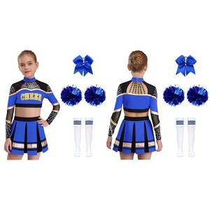 Tenue de cheerleading pour filles de 6 à 16 ans : créez votre propre ensemble avec un crop top et une jupe plissée pour les spectacles de danse et les activités scolaires - Product Image 3