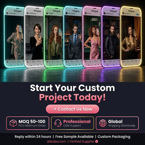 Miroir de maquillage éclairé par LED Kidoir, design smartphone, interface Instagram personnalisée, table de maquillage pour chambre à coucher, vente en gros OEM - Product Image 6
