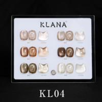 KLANA – Lot de 6 vernis gel œil de chat brun neutre – Gel magnétique UV LED pour manucure et nail art