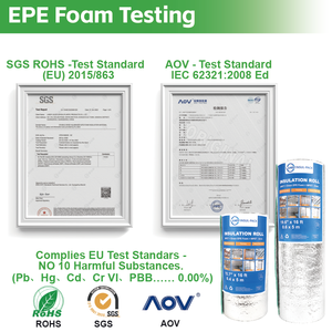 Rouleau d'<span class=keywords><strong>isolation</strong></span> en mousse EPE acoustique avec feuille d'aluminium, matériau d'<span class=keywords><strong>isolation</strong></span> thermique pour boîte, <span class=keywords><strong>isolation</strong></span> en aluminium pour mousse EPE - Product Image 4