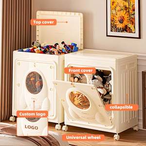 WANUO Caja de Almacenamiento Plegable Fácil de Instalar para el Hogar, Caja de Juguetes para Niños con Rotación de 360° °   Ruedas Giratorias - Product Image 2