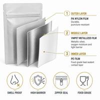 Sachet refermable personnalisé anti-odeur avec fermeture éclair pour emballage de thé, curcuma, moringa, poudre de cannelle