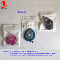 Support de téléphone pour doigt Oneby Jewelry, en métal doré et agate, pliable, style tendance, qualité excellente, 40-70mm, lot en vrac