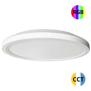 Plafón LED de superficie 18W 2100lm 220x25mm CCT, ideal para iluminación en hogares y oficinas, proporciona luz eficiente y - Product Image 1