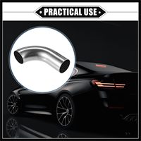 2 Piezas de Tubo Curvo de 90 Grados para Intercooler, Tubo de Admisión de Aire Universal para Automóviles y Camiones, Duradero, de Acero Inoxidable 304/316